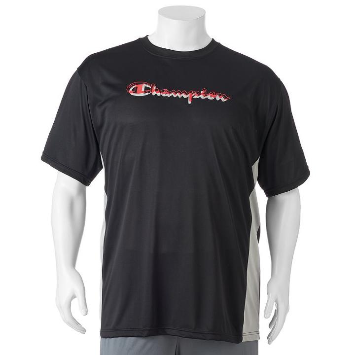 Big & Tall Champion Modern-fit Colorblock Logo Tee, Men's, Size: 4xb, Black