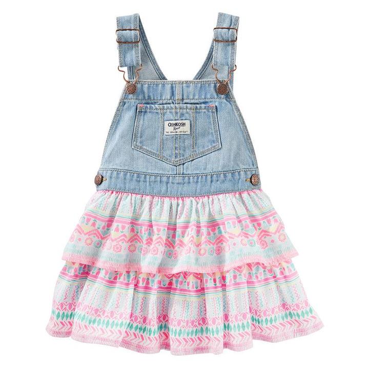 Toddler Girl Oshkosh B'gosh&reg; Tiered Denim Jumper, Size: 4t, Blue Other