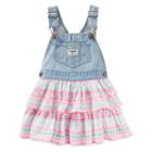 Toddler Girl Oshkosh B'gosh&reg; Tiered Denim Jumper, Size: 4t, Blue Other