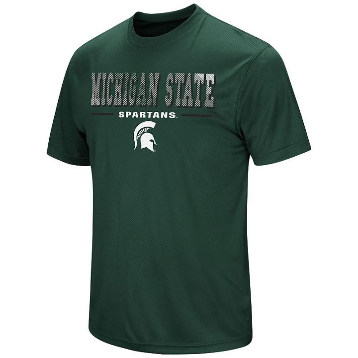 Men's Colosseum Michigan State Spartans Embossed Tee, Size: Large, Dark Green