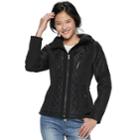 Juniors' Sebby Quilted Hooded Softshell Jacket, Teens, Size: Small, Black