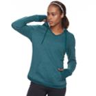Women's Tek Gear V-neck Fleece Hoodie, Size: Xs, Dark Blue