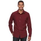 Men's Apt. 9&reg; Slim-fit Stretch Button-down Shirt, Size: Medium, Dark Red