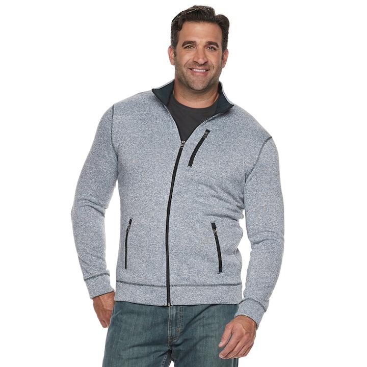 Big & Tall Sonoma Goods For Life™ Modern-fit Supersoft Sweater Fleece Full-zip Jacket, Men's, Size: 3xl Tall, Dark Blue