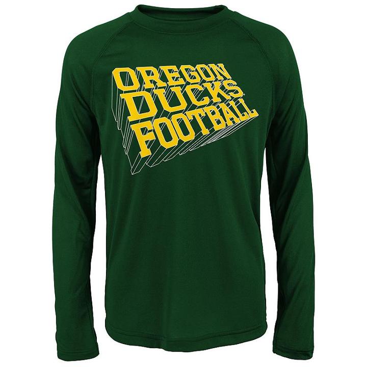 Boys 8-20 Oregon Ducks Dimensional Long-sleeve Performance Tee, Boy's, Size: S(8), Green Oth