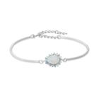 Lab-created Opal & Gemstone Sterling Silver Bangle Bracelet, Women's, Size: 7.25, Blue