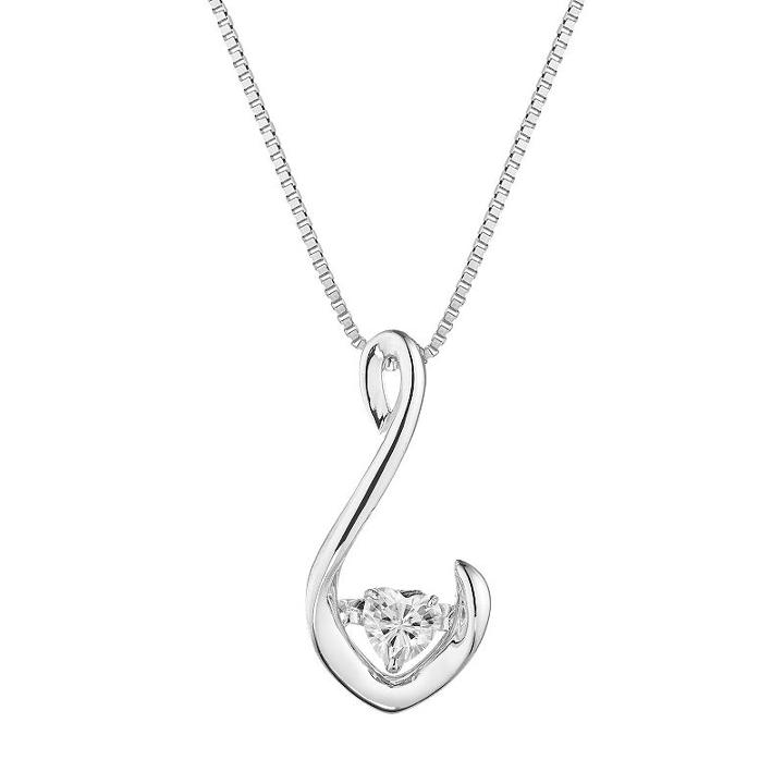 Forever Classic Sterling Silver 1/4 Carat T.w. Lab-created Moissanite Pendant, Women's, Size: 18, White
