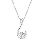 Forever Classic Sterling Silver 1/4 Carat T.w. Lab-created Moissanite Pendant, Women's, Size: 18, White