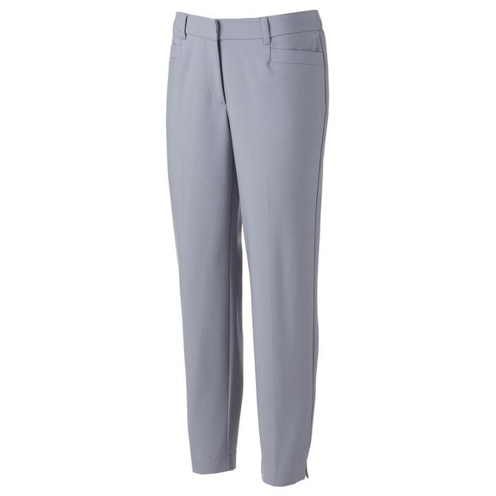 Women's Dana Buchman Ankle Pants, Size: 12, Grey