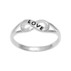 Sterling Silver Love Infinity Midi Ring, Women's, Size: 5, Grey
