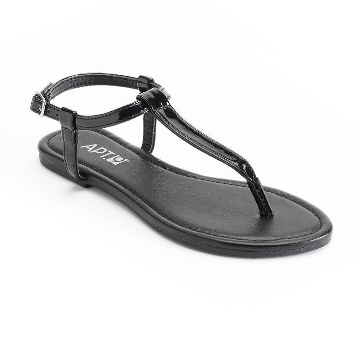 Apt. 9&reg; Women's Kiki Silhouette Thong Sandals, Size: Large, Dark Grey