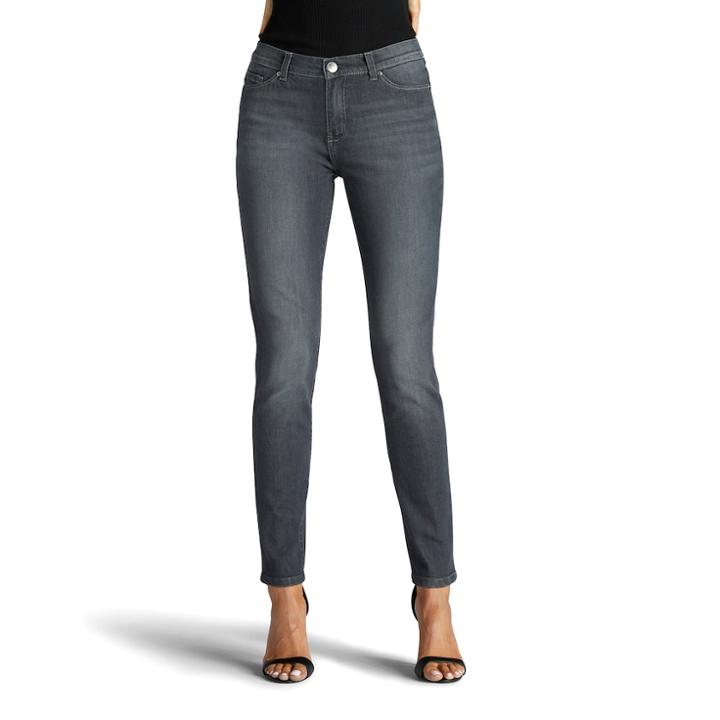 Women's Lee Rebound Slim Fit Skinny Jeans, Size: 18 T/l, Med Grey