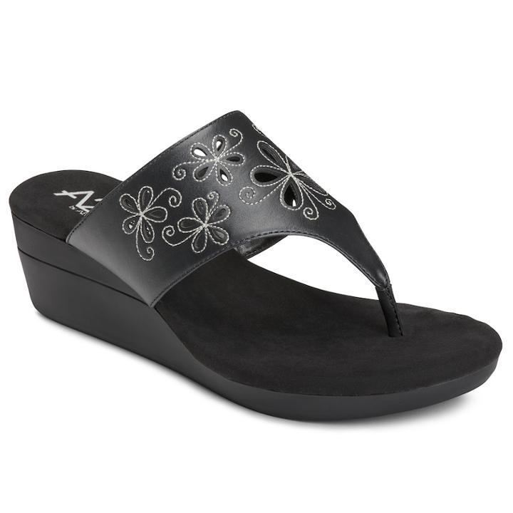 A2 By Aerosoles Air Flow Women's Wedge Sandals, Size: Medium (7.5), Black
