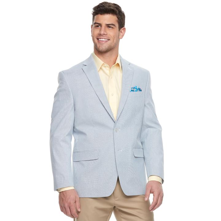 Men's Chaps Classic-fit Stretch Sport Coat, Size: 38 - Regular, Blue