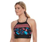 Women's Adidas Get Striped Bikini Crop Top, Size: Large, Pink Other