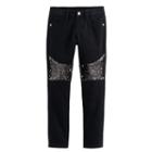 Girls 4-12 Sonoma Goods For Life&trade; Sequin Stretch Skinny Sateen Jeans, Girl's, Size: 6, Dark Grey