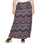 Plus Size French Laundry Printed Maxi Skirt, Women's, Size: 1xl, Brown Over