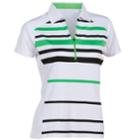 Women's Nancy Lopez Shock Short Sleeve Golf Polo, Size: Medium, White Oth