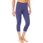 Women's Shape Active High Waist Capri Workout Leggings, Size: Small, Blue (navy)