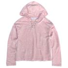 Girls' 7-16 Harper & Elliott Splatter Lace-up Hoodie, Size: Large, Light Pink