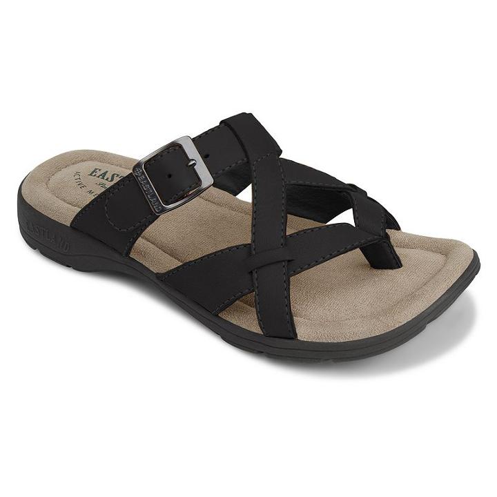Eastland Pearl Women's Strappy Thong Sandals, Size: Medium (9), Black
