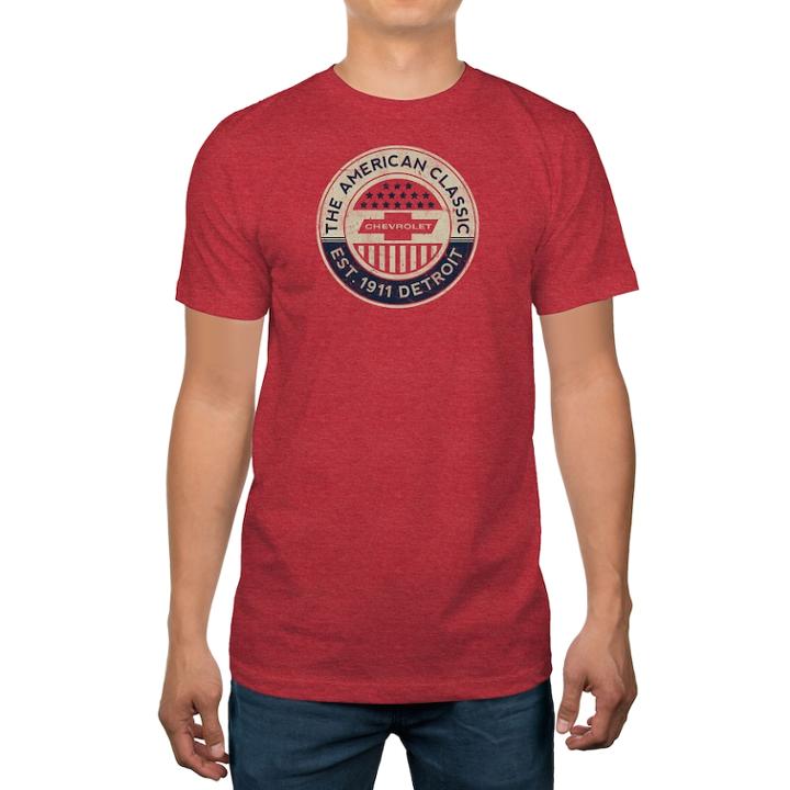 Men's Chevrolet The American Classic Tee, Size: Xxl, Med Pink