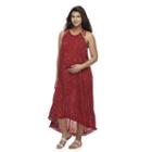 Maternity A:glow Halter Maxi Dress, Women's, Size: S-mat, Red
