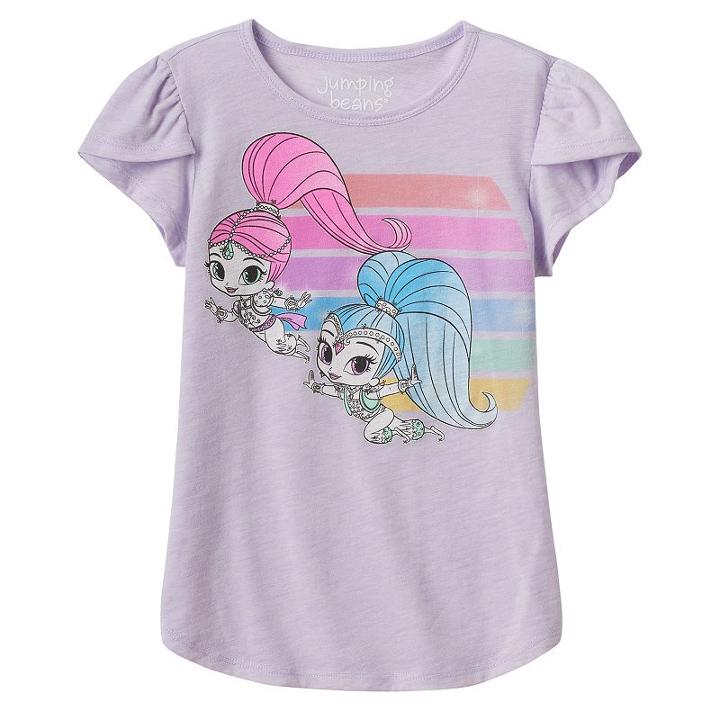 Girls 4-10 Jumping Beans&reg; Shimmer & Shine Rainbow Graphic Tee, Girl's, Size: 8, Brt Blue