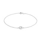 Barefootsies Silver Plated Moon & Stars Anklet, Women's, Size: 9, Grey