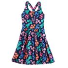 Girls 4-10 Jumping Beans&reg; Patterned Henley Crossback Dress, Size: 10, Blue