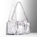 Simply Vera Vera Wang Alicia Chain Link Pleated Hobo, Women's, Grey