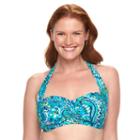 Plus Size Chaps Paisley Bikini Top, Women's, Size: 18 W, Blue