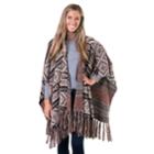 Muk Luks Knit Fringed Ruana, Women's, Clrs
