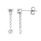 Boston Bay Diamonds 14k White Gold 1 Carat T.w. Diamond Linear Earrings, Women's