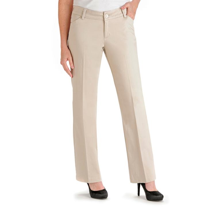 Petite Lee Maxwell Modern Fit Curvy Dress Pants, Women's, Size: 6p - Short, White Oth