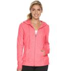 Women's Tek Gear&reg; Dry Tek Long Sleeve Hoodie, Size: Xs, Brt Pink