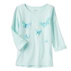 Girls 4-8 Sonoma Goods For Life&trade; Slubbed Graphic Tee, Girl's, Size: 5, Turquoise/blue (turq/aqua)