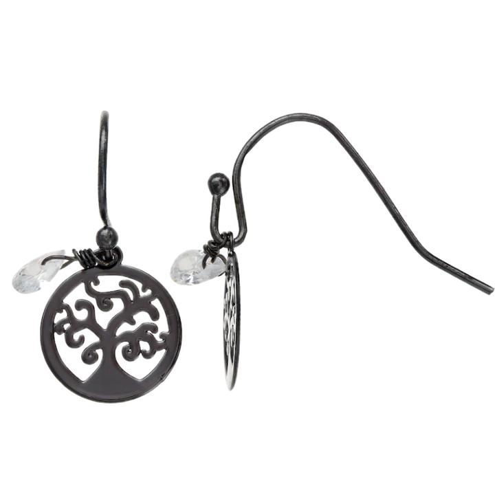 Lc Lauren Conrad Filigree Scary Tree Drop Earrings, Women's, Black