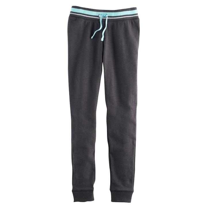Girls Plus Size So&reg; Metallic Jogger Pants, Size: 12 1/2, Turquoise/blue (turq/aqua)