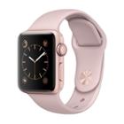 Apple Watch Series 2 (38mm Rose Gold Tone Aluminum With Pink Sand Sport Band)