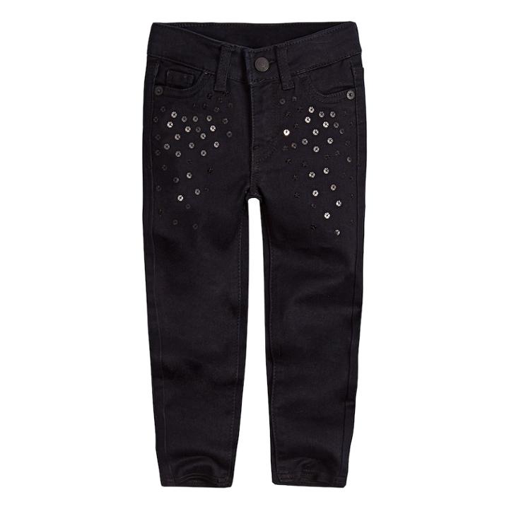 Toddler Girls Levi's 710 Super Skinny Fit Embellished Shine Jeans, Size: 2t, Dark Blue