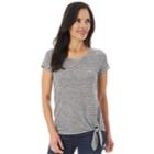 Women's Apt. 9&reg; Side Knot Tee, Size: Small, Black