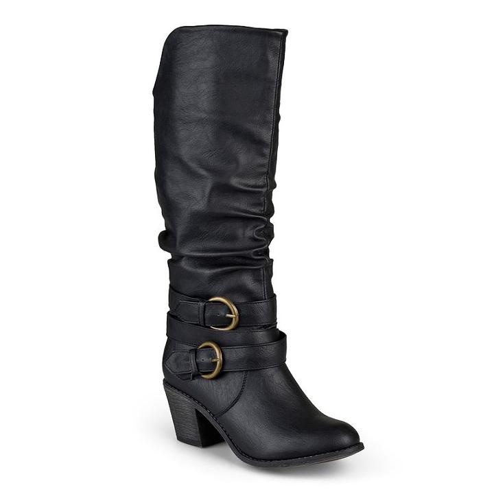 Journee Collection Late Women's Slouch Boots, Girl's, Size: 9, Black