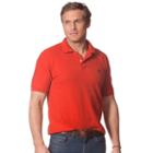 Men's Chaps Solid Pique Polo, Size: Large, Orange