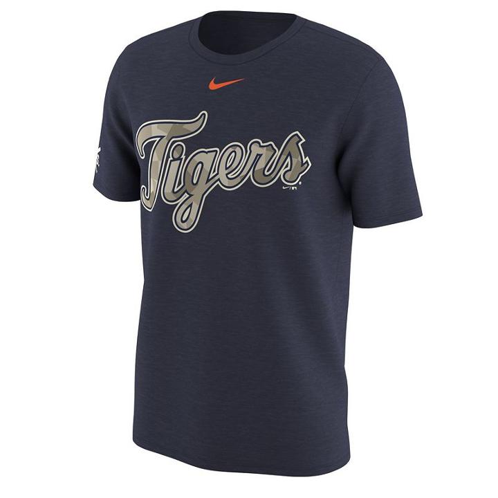 Nike, Men's Detroit Tigers Memorial Day Tee, Size: Medium, Blue (navy)