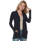 Women's Sonoma Goods For Life&trade; Ribbed Cardigan, Size: Large, Blue (navy)