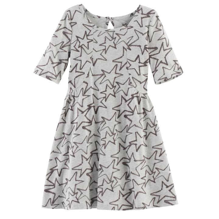 Girls 4-10 Jumping Beans&reg; Curved Seam Dress, Size: 5, Lt Beige