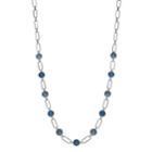 Simply Vera Vera Wang Long Round Stone Chain Link Necklace, Women's, Blue