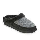 Women's Dearfoams Suede & Basketweave Clog Slippers, Size: Medium (8), Black