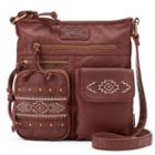 Unionbay Geometric Studded Crossbody Bag, Women's, Dark Brown